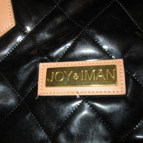 Black textured Joy and Iman tote - Picture 1 of 4